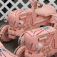 Piglets at rest in the paddock.